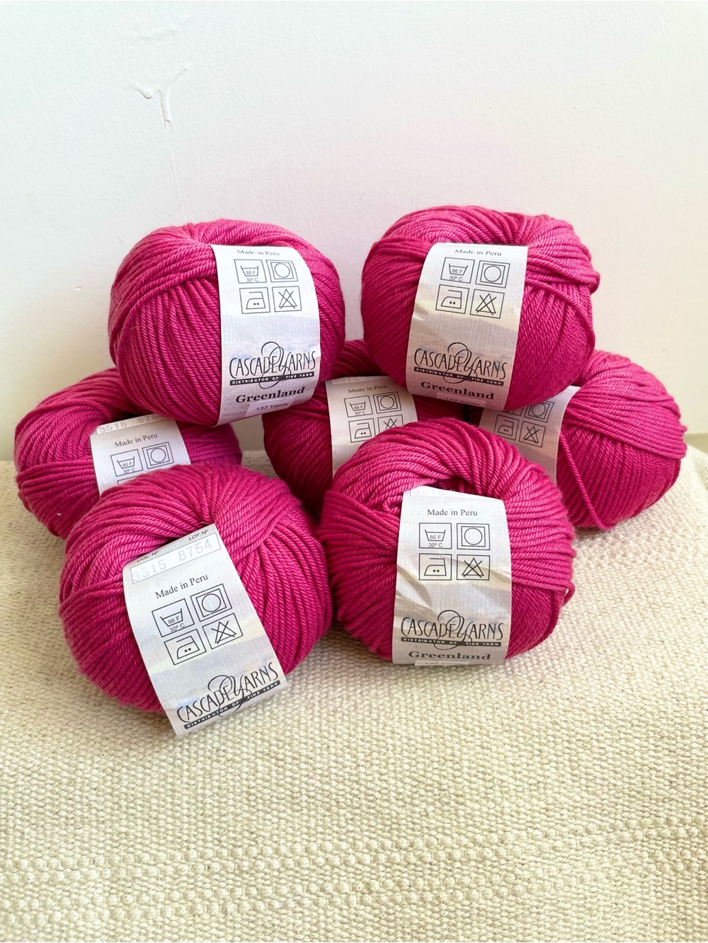 Cascade Yarns Greenland 100% Merino Wool Superwash No 3515 Pink 100gr Made Peru